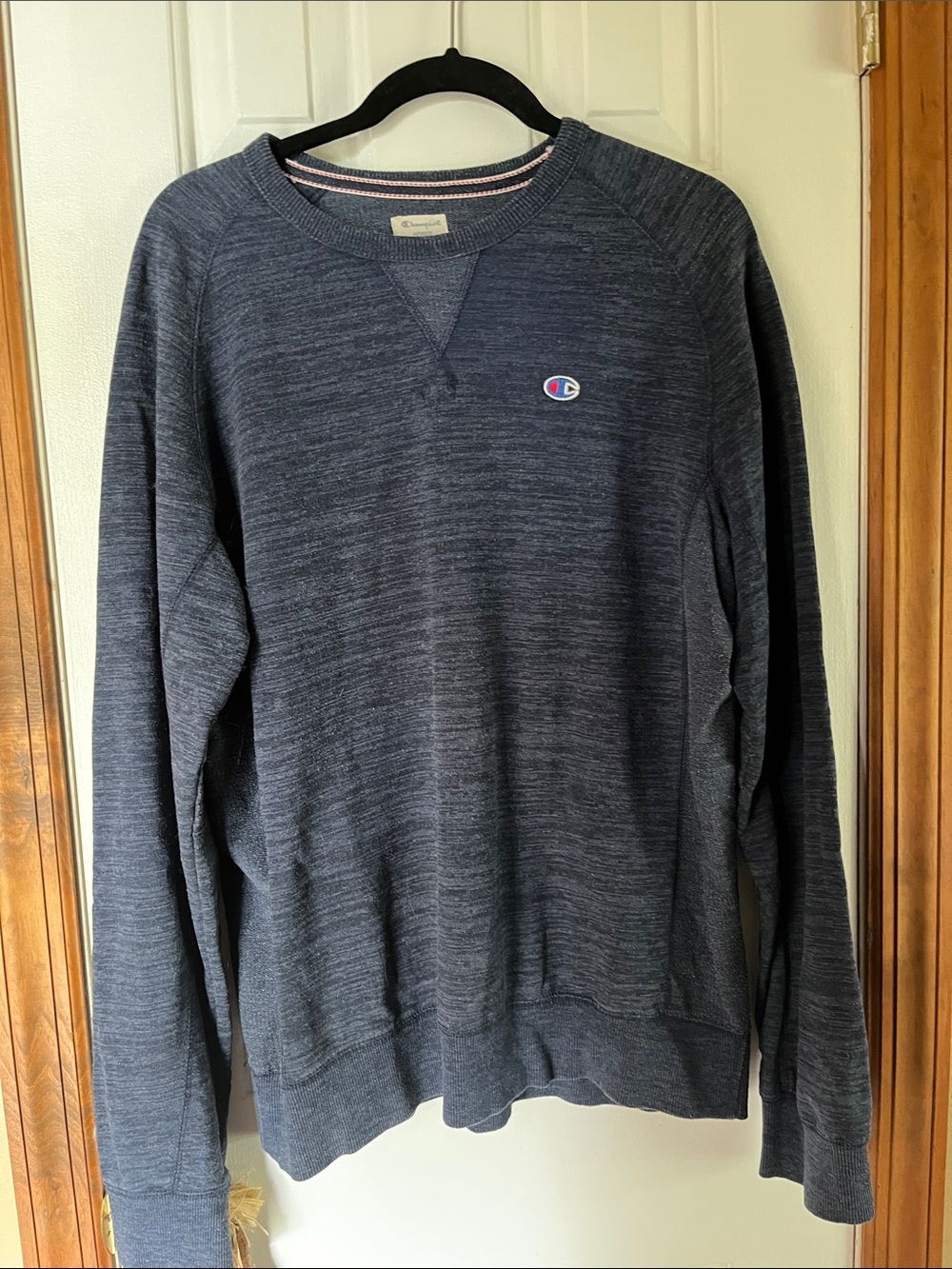 Champion Women’s  Navy Heather Crewneck Sweatshirt